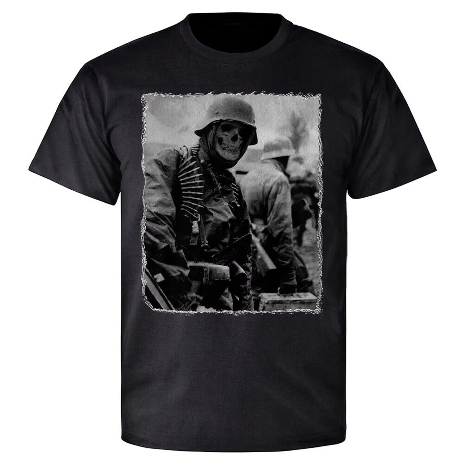 Cheavyweight Allemagne Belgique Ardennes 1944 T-shirt soldat allemand. T-shirt d'été en coton à manc