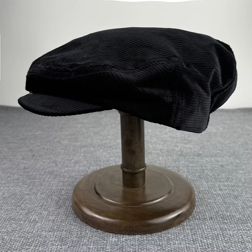Casquettes plates en velours côtelé pour hommes et femmes, chapeau de lierre rétro, casquette de jou