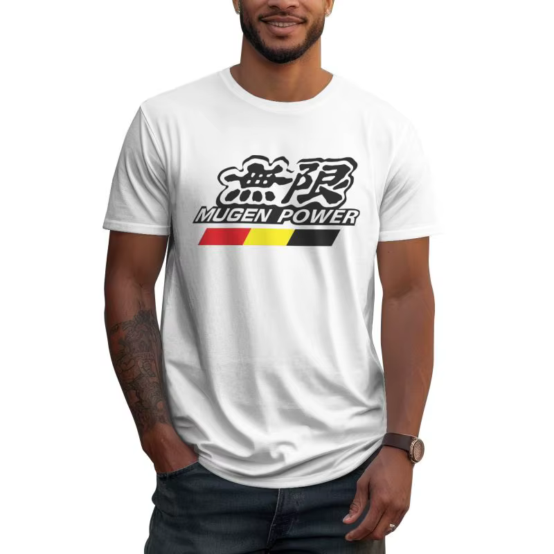 Mugened Motorsports imprimer t-shirt hommes coton surdimensionné graphique t-shirts été respirant t-