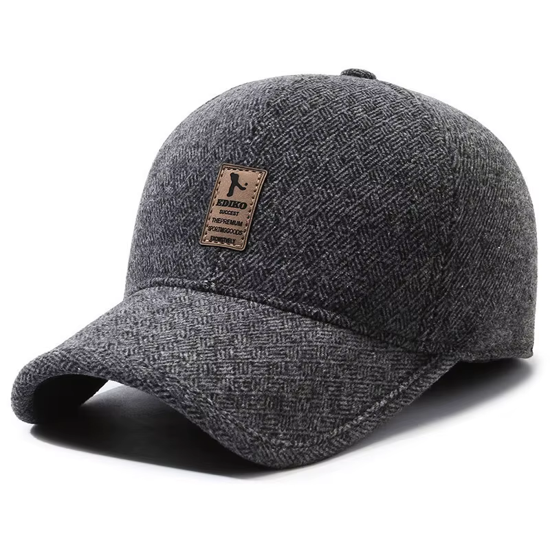Casquette de cyclisme d'hiver chaude coupe-vent en laine épaisse tricotée casquette de Protection de