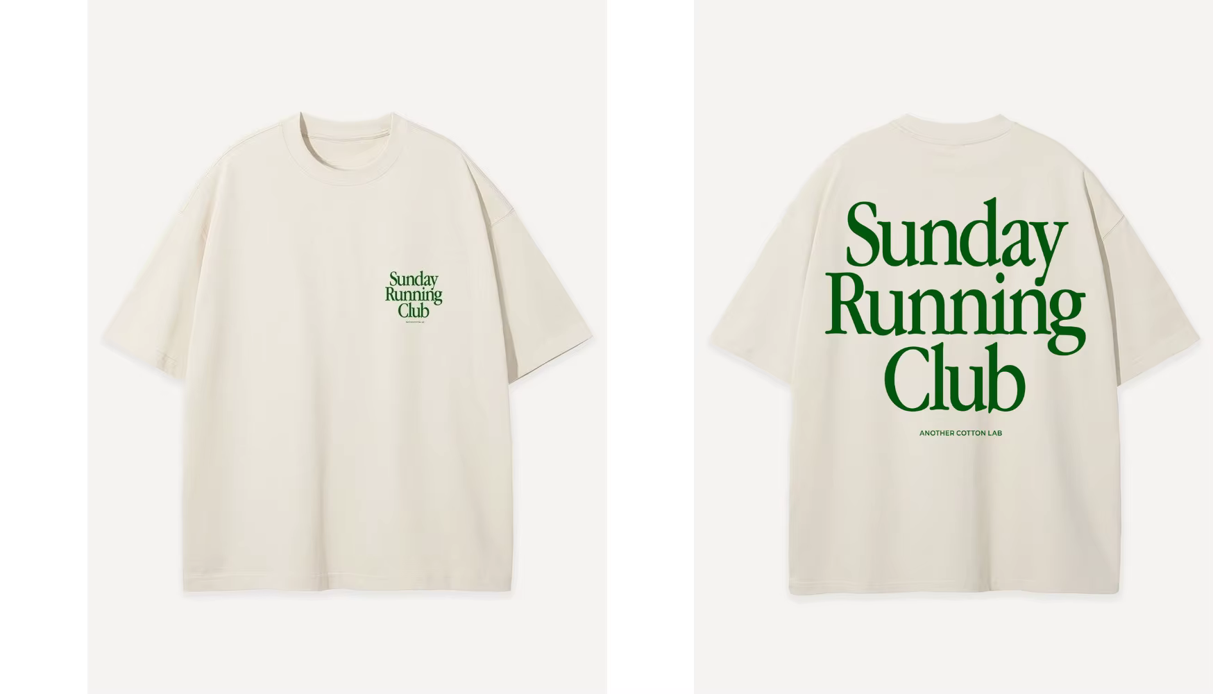 T-shirt unisexe Sunday Running Club, motif graphique en police sérifée audacieuse, streetwear, coupe
