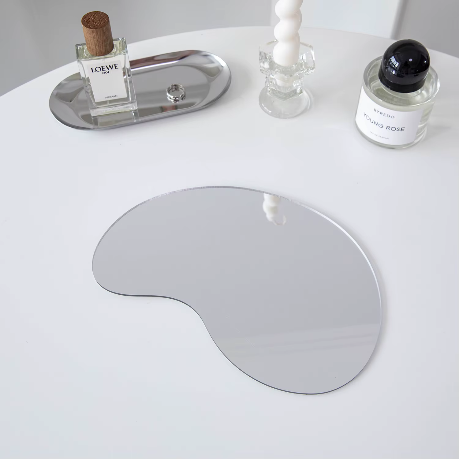 Plateau réflecteur de miroir acrylique, accessoires d'affichage, arrière-plan de photographie, ornem