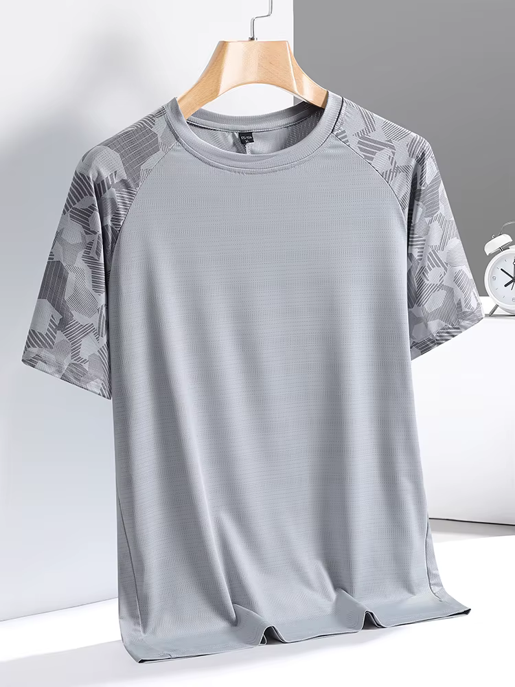 T-Shirt à séchage rapide hommes violet rose grande taille 8xl 7xl 6xl respirant Spandex Polyester à 