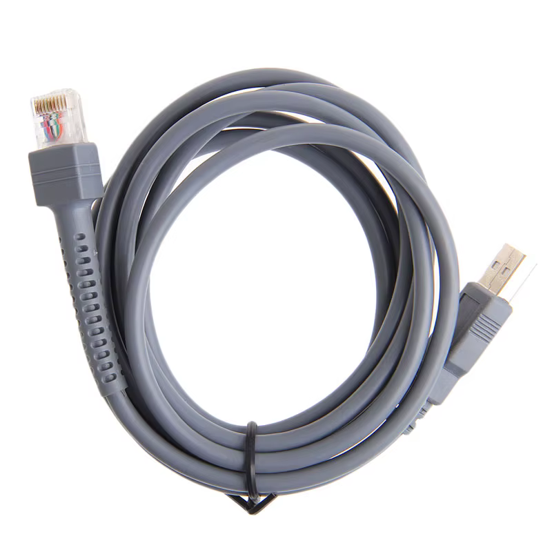 Câble données USB 200 6,56 pieds pour lecteur codes à barres symboles LS1203 LS2208 LS4008I LS4208 L