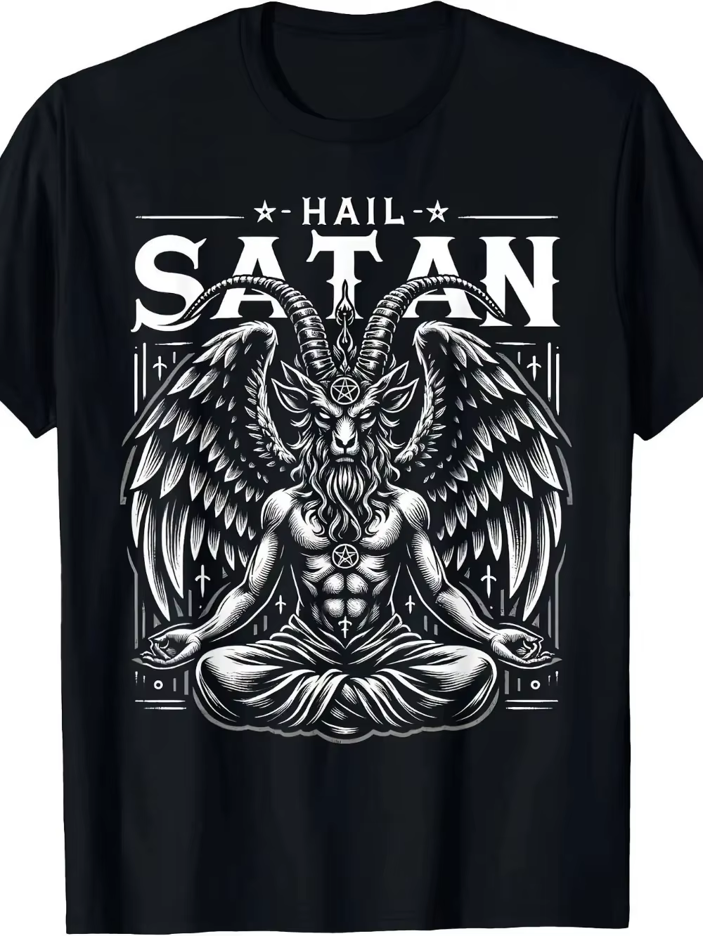 Mystérieux gothique esthétique éloge Satan Baphomet T-Shirt vêtements graphique à manches courtes ch