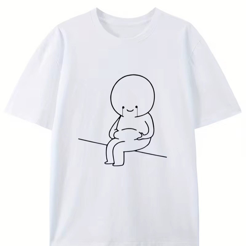 T-shirt à manches courtes pour l'été, avec un design créatif et un col rond, unisexe, décontracté, p