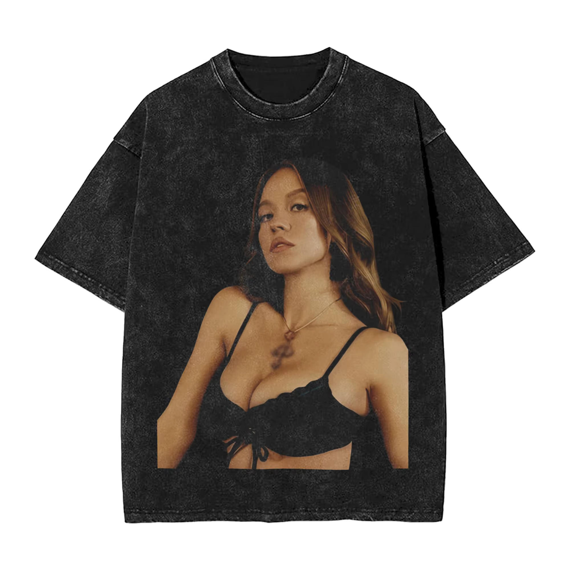 Hommes Sydney Sweeney t-shirts haut tendance t-shirts été Vintage à manches courtes T-Shirt col rond