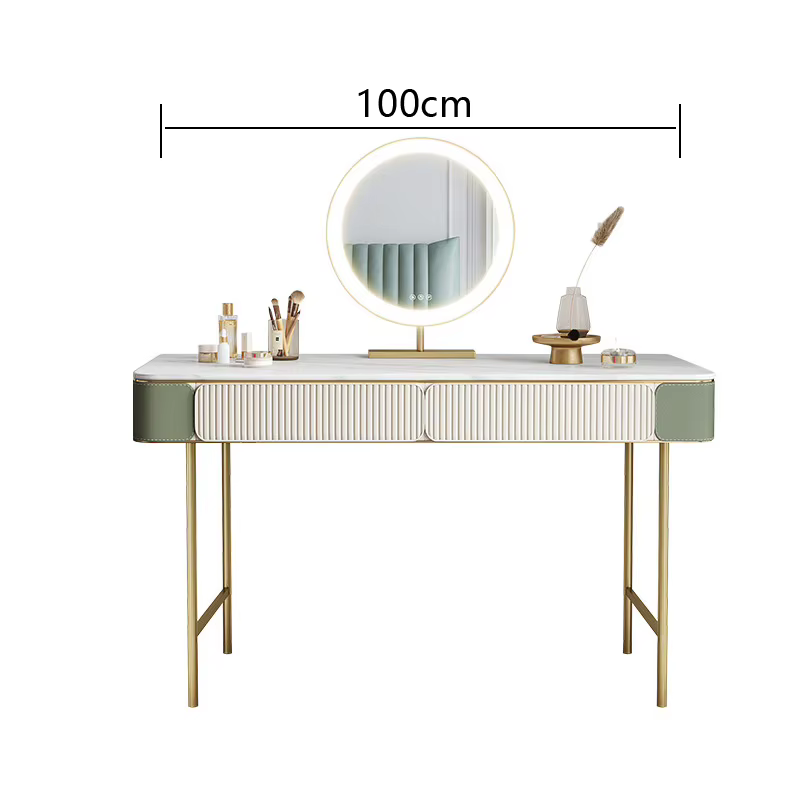 Ensemble de table de maquillage IQUE Table, design moderne, commode de proximité, salon