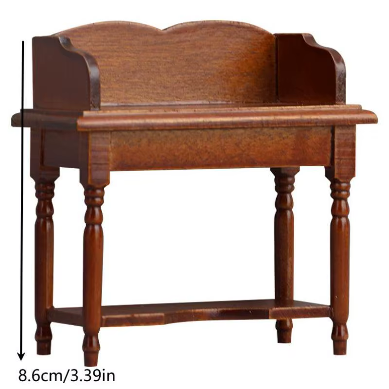 Accessoire de maison de poupée miniature 1:12, modèle de coiffeuse et de bureau ; Jouet de décoratio