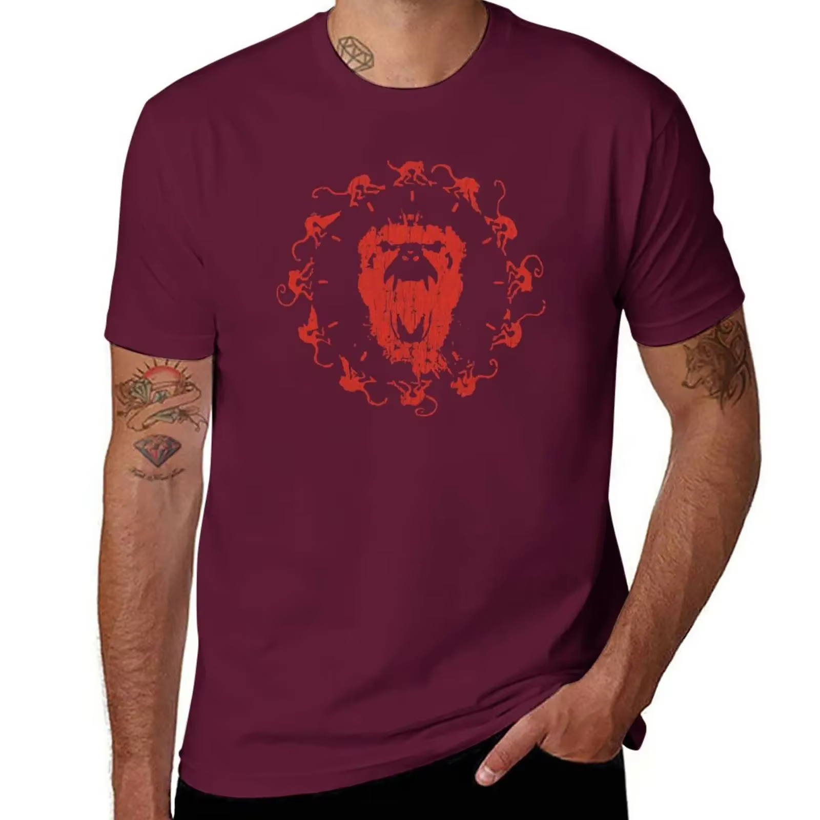 T-shirt graphique 12 singes pour homme, manches courtes, scopique, nouvelle édition