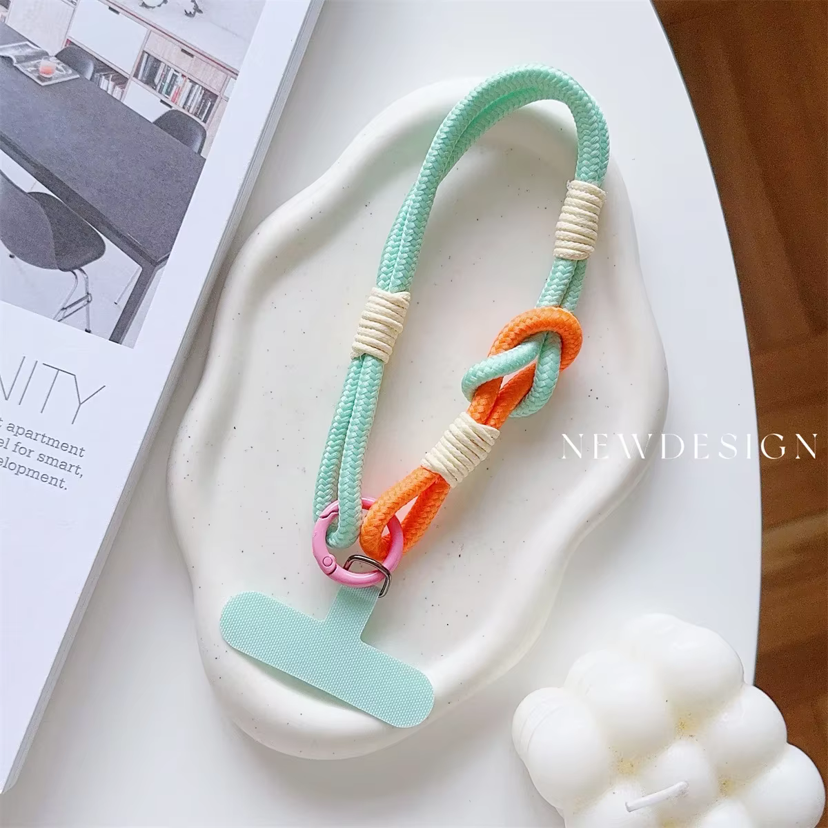Dragonne de téléphone + connecteur d'étui - Accessoire universel antidérapant et anti-chute pour coq