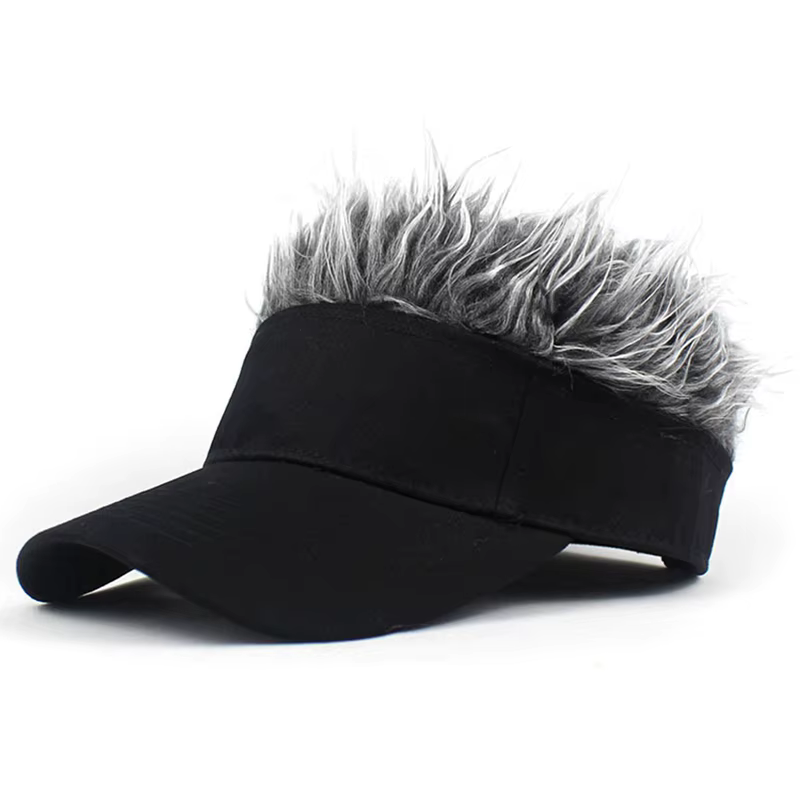 Casquette de Baseball synthétique courte pour hommes, perruque à pointes, faux cheveux, pare-soleil 