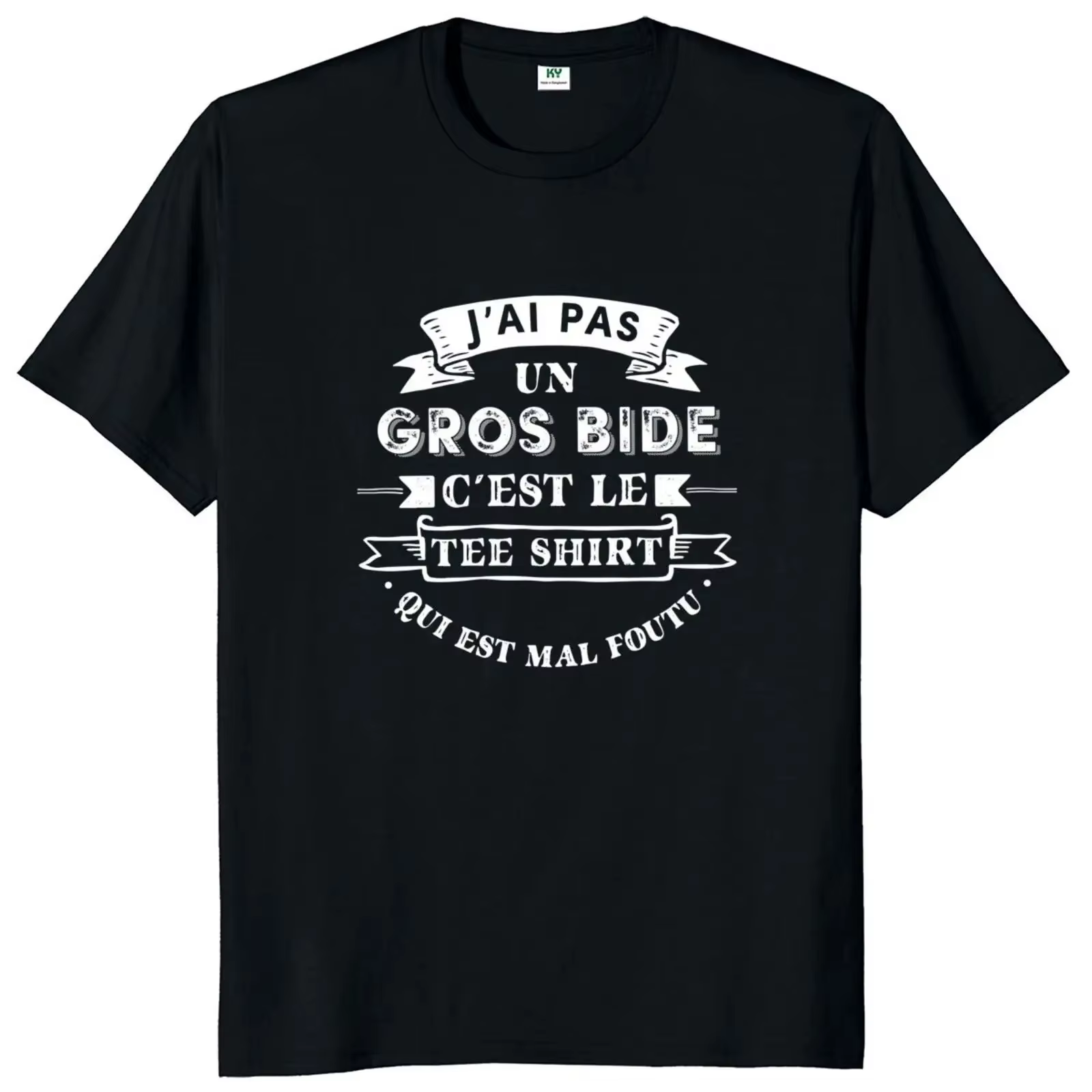 T-shirt humoristique unisexe, 100% coton, décontracté et humoristique, I Don't Have A Big PAUNCH, Y2