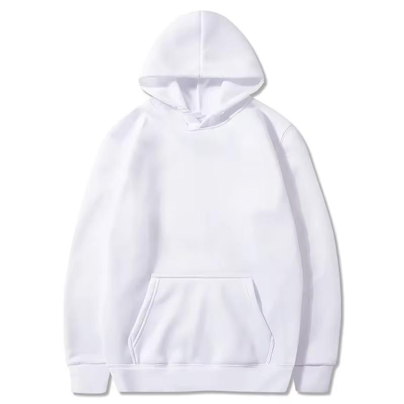 Mode décontracté polaire sweat à capuche pour homme en gros plaine blanc pull à capuche unisexe pas 