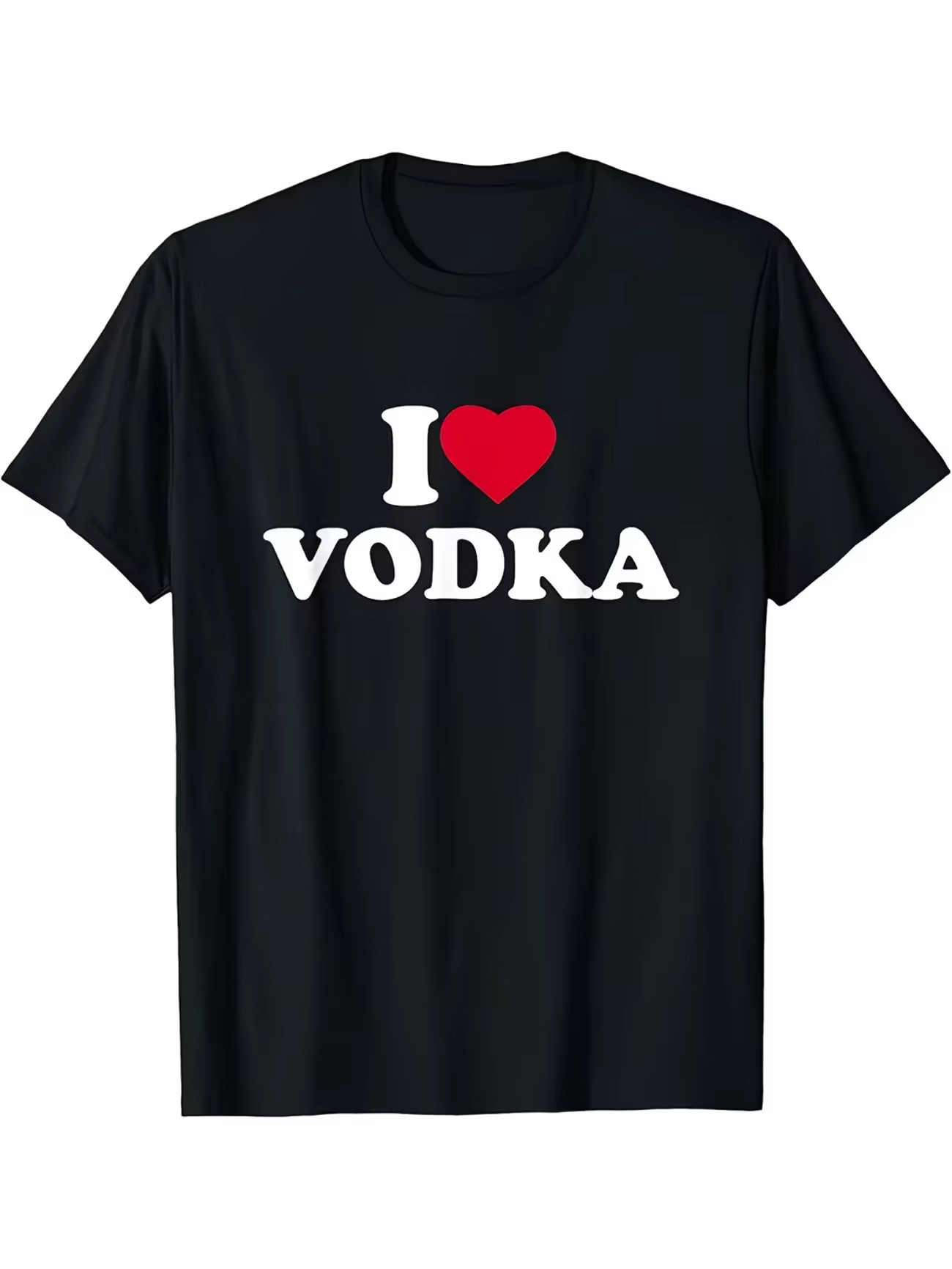 T-shirt en coton pour homme et femme, motif « I Love Heart Vodka Drinking Letter », style streetwear