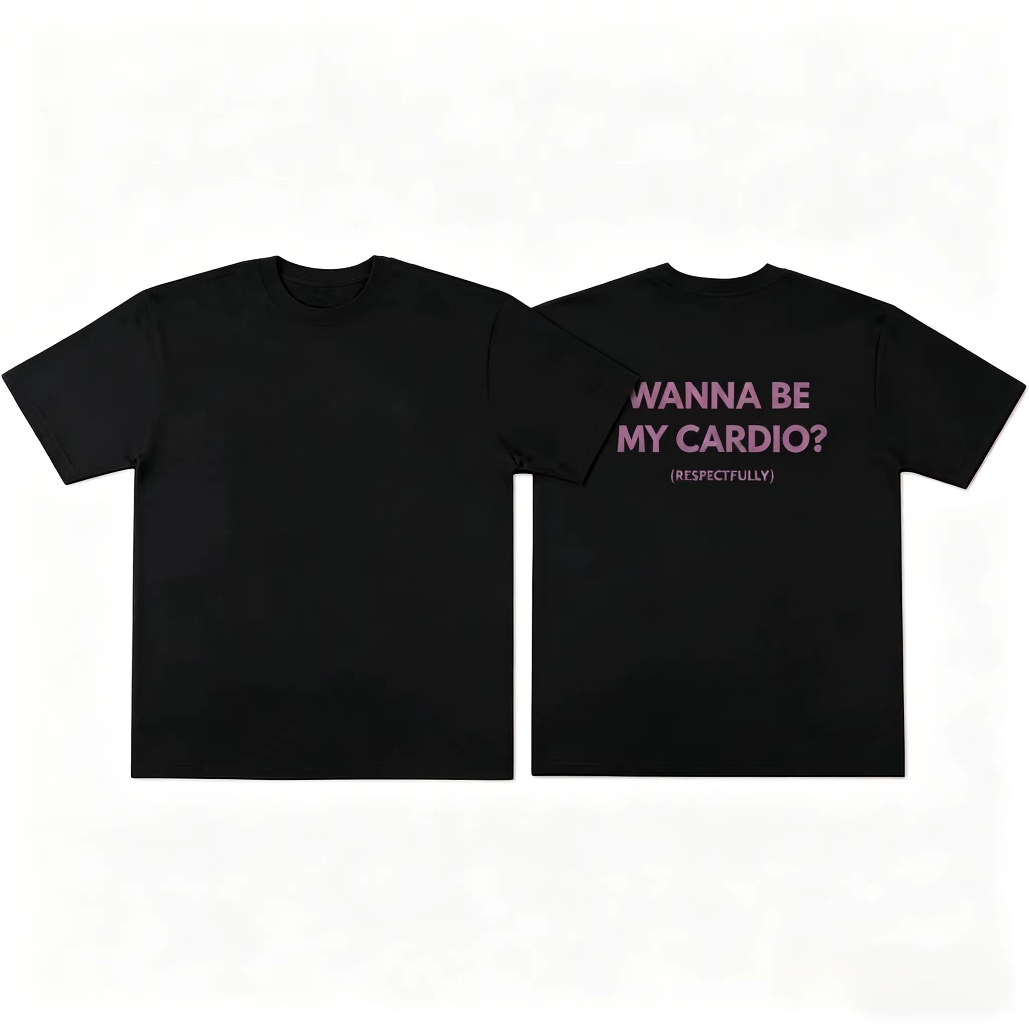 T-shirt unisexe 2026 « Wanna Be My Cardio » – Hiver/Été – Motif humoristique pour la gym – Streetwea
