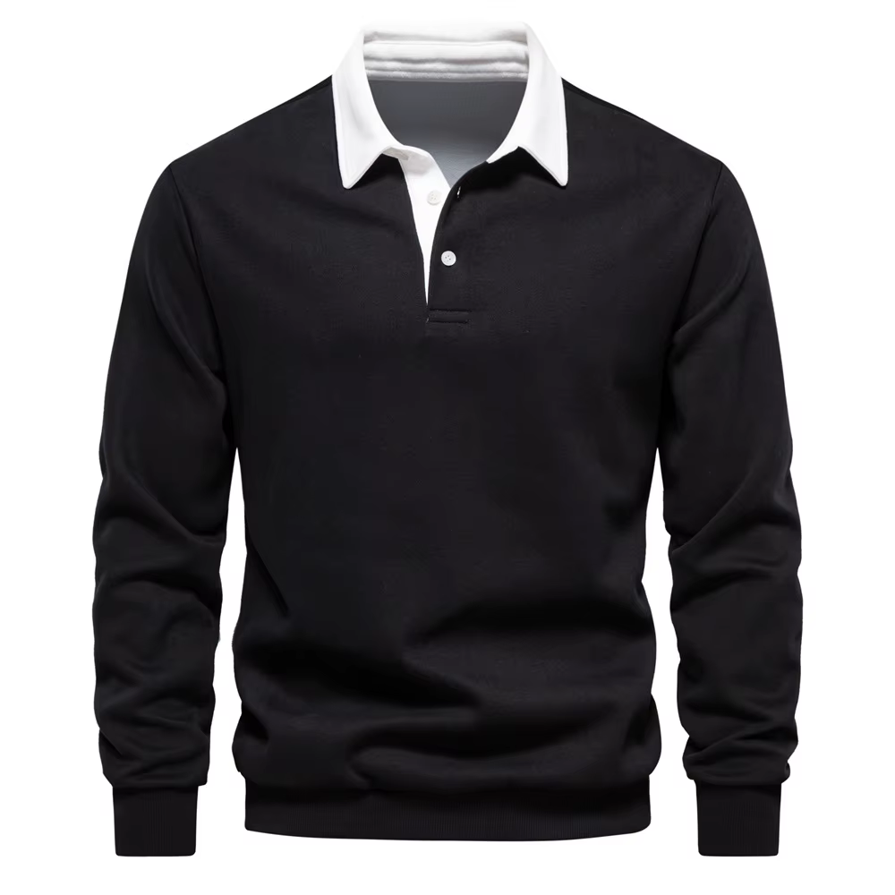 sweat à capuche à manches longues col Polo tendance 2025 nouveau automne taille européenne commerce 