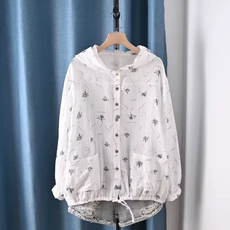 Vêtements pour femmes d'âge moyen 100% sweat à capuche en fil de coton pour femmes printemps décontr