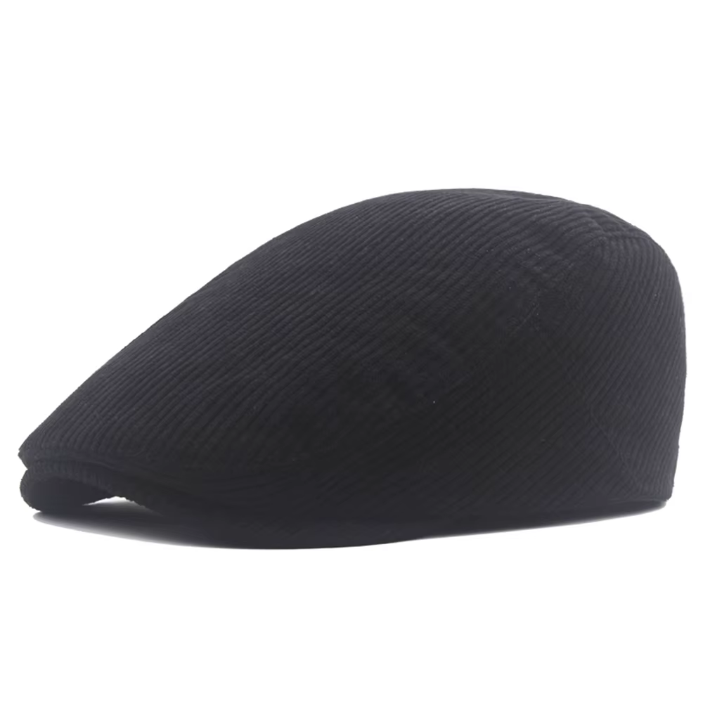 Casquette de Peintre à Visière en Velours Côtelé pour Homme, Béret de Style Britannique, Rétro, Angl