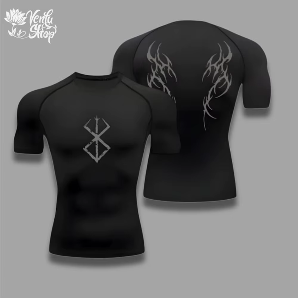 Guts Compression Chemise Berserk Anime Guts Gymwear Gymclothing Animeshirt Compresseur Muscle Gym Es