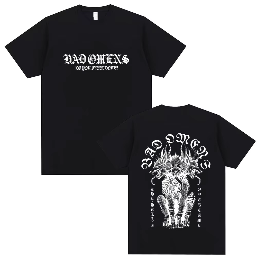 T-shirt Bad Omens Do You Feel Love Tour 2026 pour hommes et femmes, style vintage rock streetwear, g