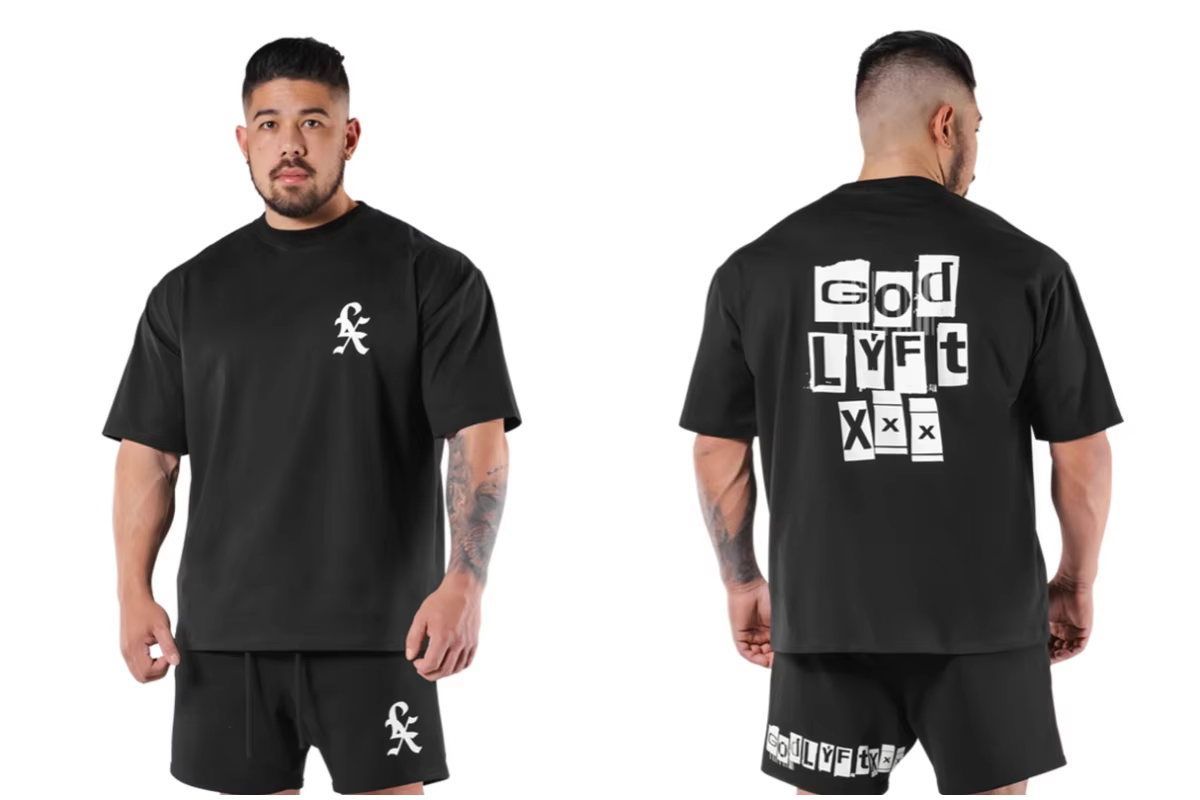 XXX LYFT JOINT T-shirt pour hommes été Gym haute qualité t-shirts d'entraînement de rue pour hommes 