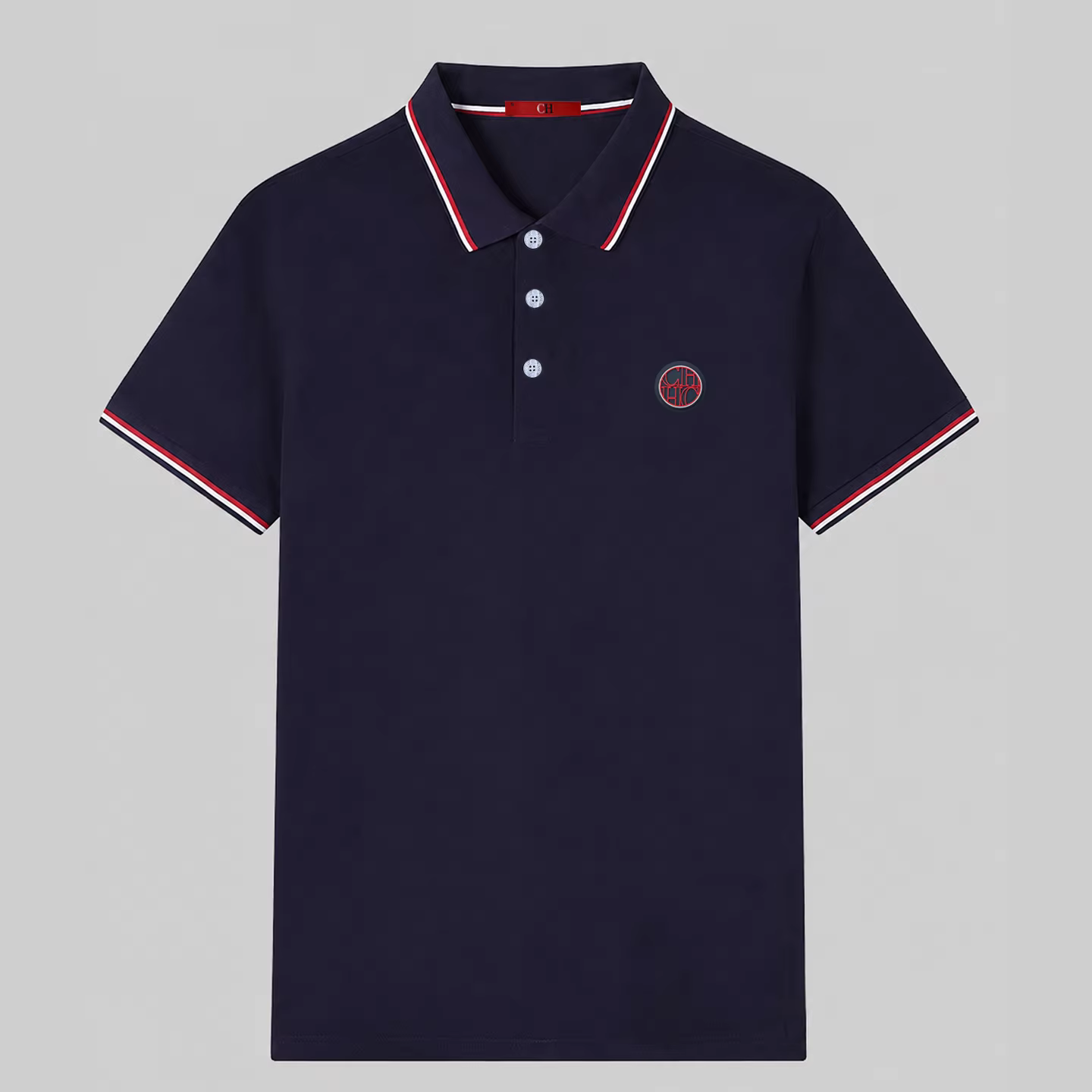 T-shirt décontracté pour homme CH, couleur unie, manches courtes, style streetwear d'été, basique, c