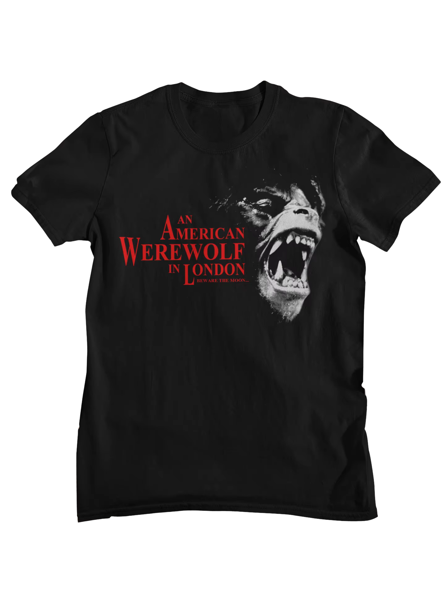 T-Shirt graphique pour hommes et femmes, motif loup-garou américain à Londres, film d'horreur rétro,
