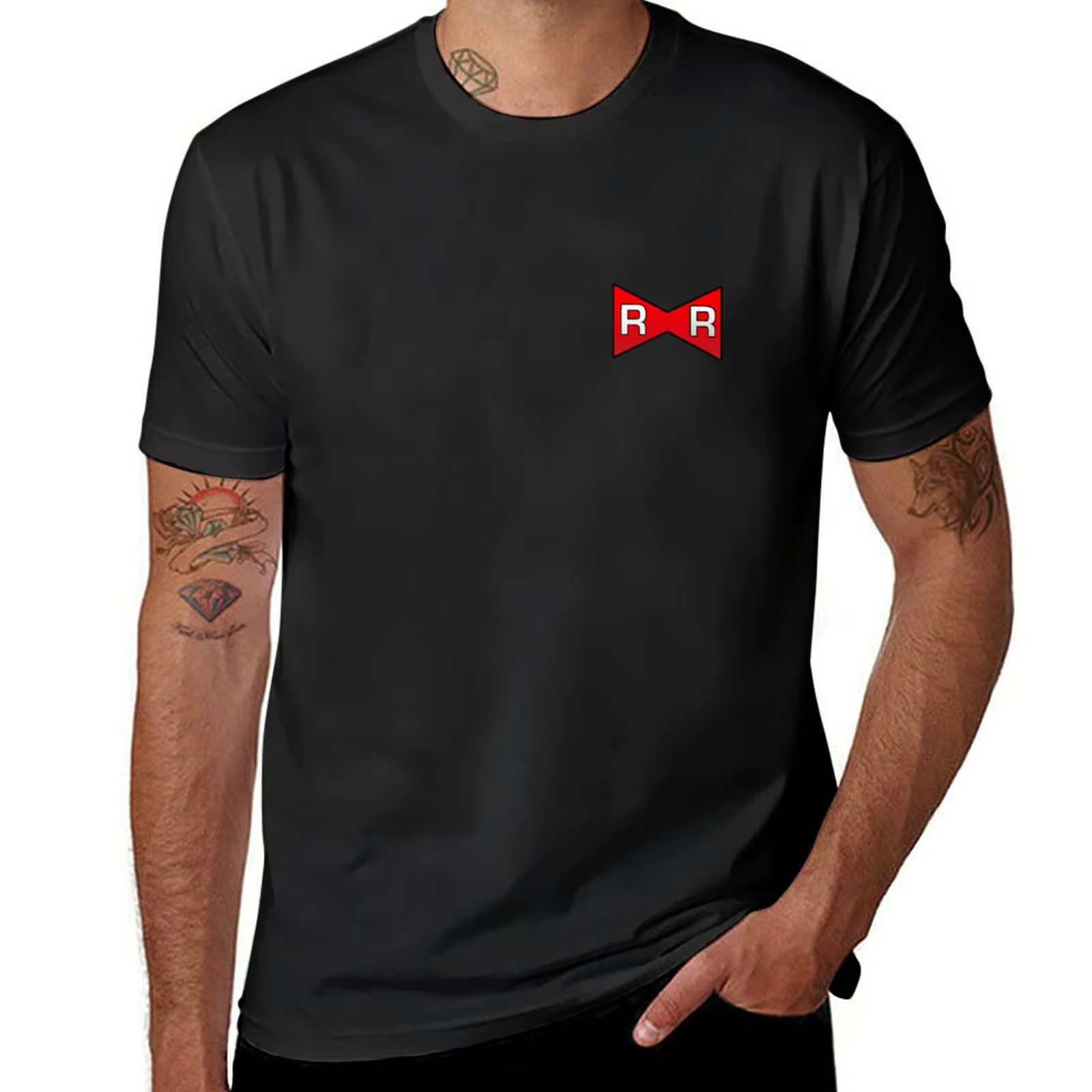 Nouveau ruban rouge armée T-Shirt hippie vêtements t-shirts surdimensionné T-shirt pour un garçon T-