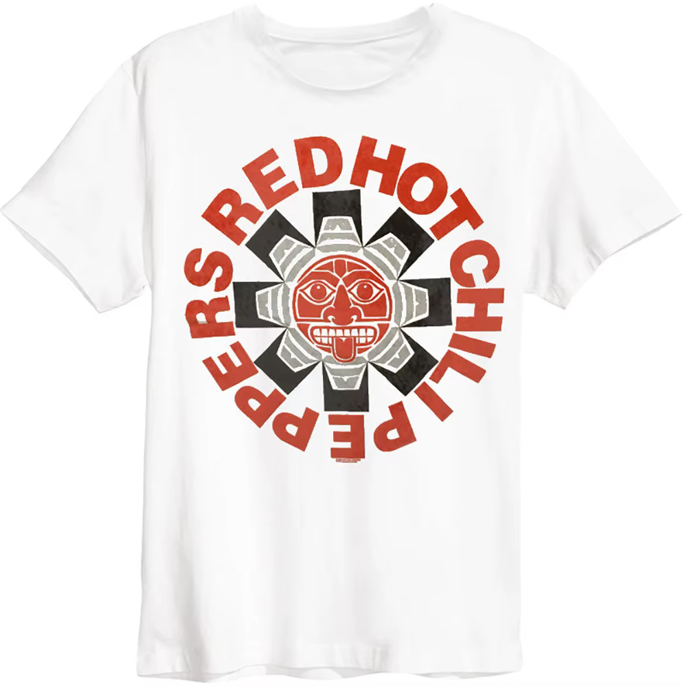 T-Shirt du groupe Aztec Red Hot Chili Peppers, 100% coton, avec image graphique, pour hommes et femm