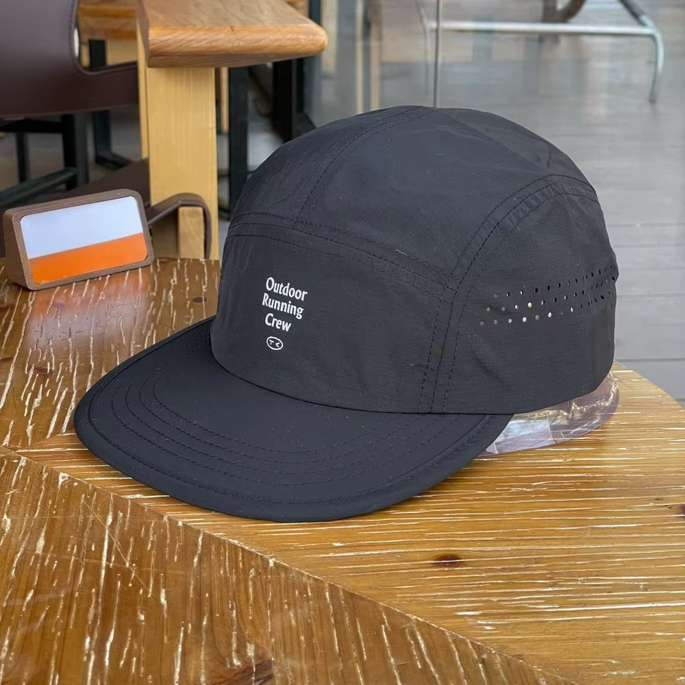 Casquette de baseball 5 panneaux color block - Casquette de sport respirante en maille à séchage rap