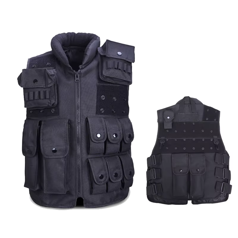 Gilet tactique militaire SWAT unisexe, gilet de POLICE noir de haute qualité CS Paintball Molle, gil