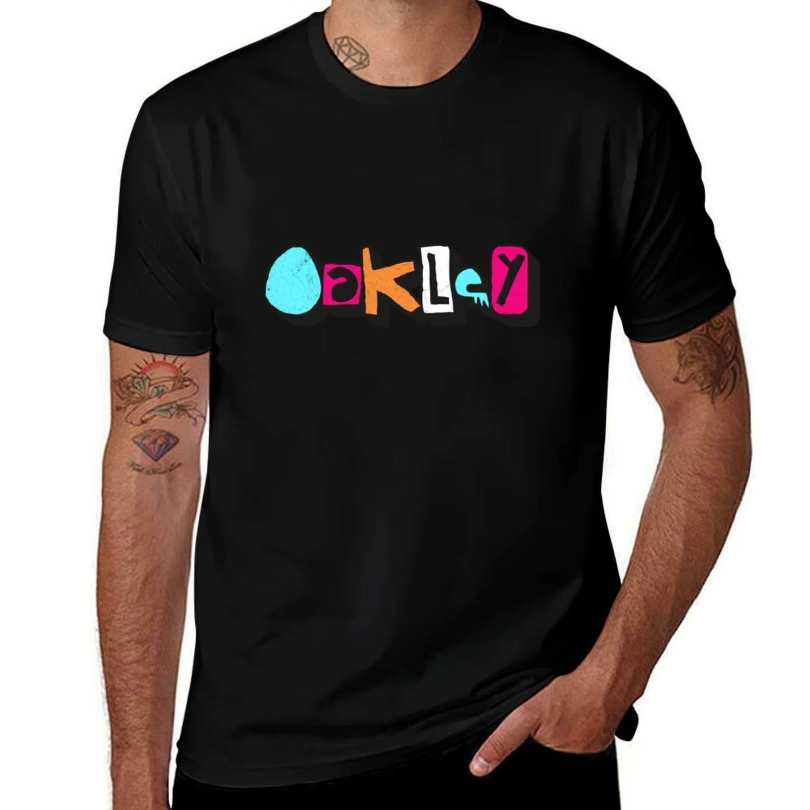 OAKLEY texte personnalisé nom d'anniversaire T-Shirt t-shirts drôles coton anime T-Shirt t-shirts po