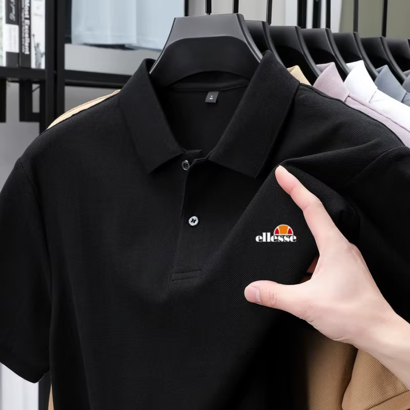 Nouveau produit de la marque de vêtements haut de gamme pour hommes : Polo respirant en pur coton av