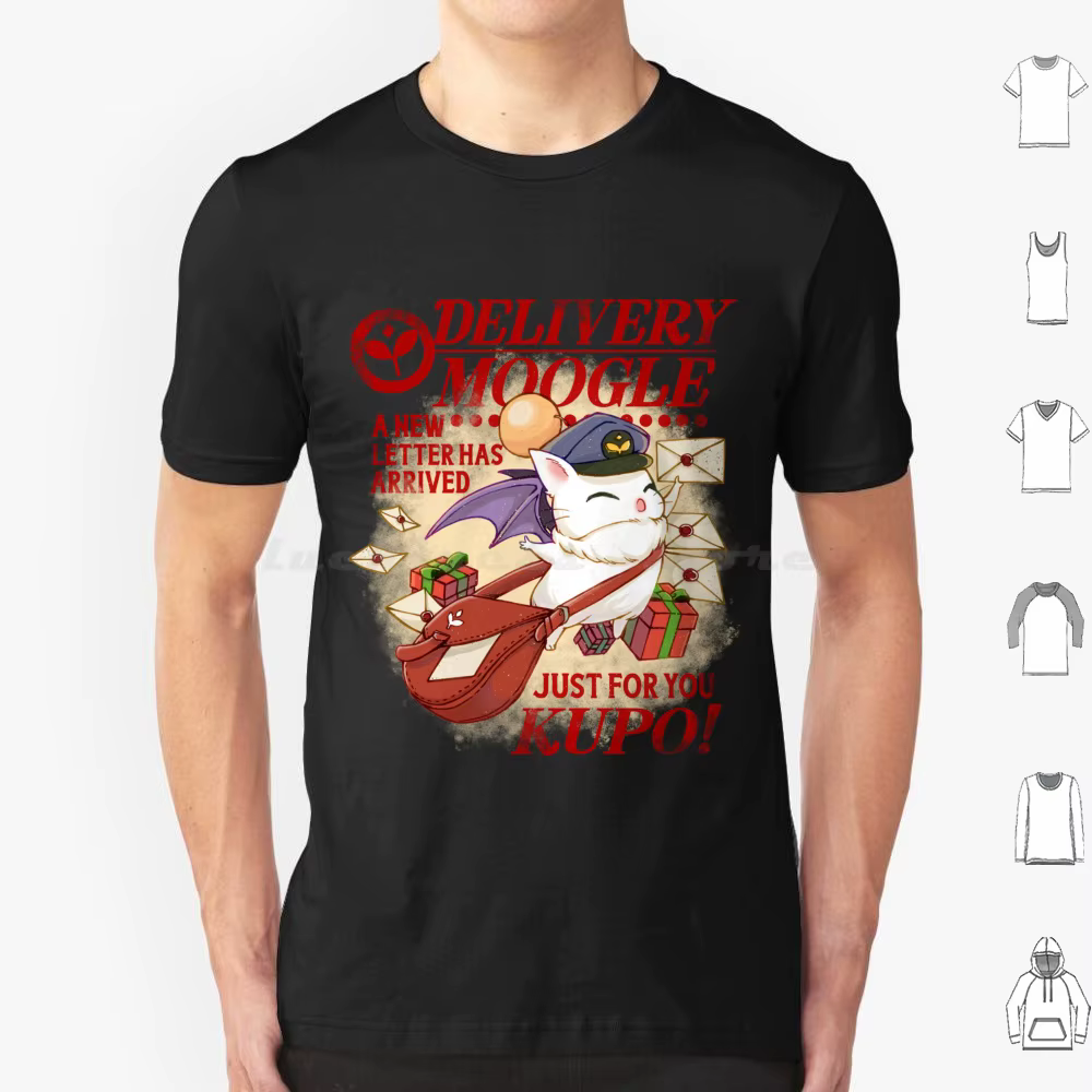 Livraison Moogle t-shirt grande taille 100% coton Ffxiv Final Fantasy Ff14 Final Fantasy Xiv Final F