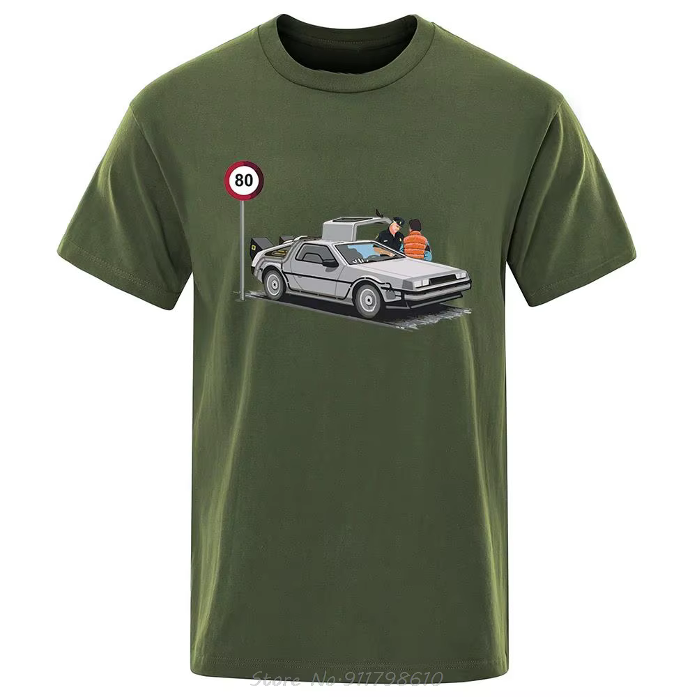 T-shirt manches courtes homme, streetwear en coton respirant, décontracté et humoristique, à la mode