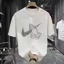T-shirt tendance à manches courtes pour homme avec des imprimés de lettres accrocheurs et une coupe 