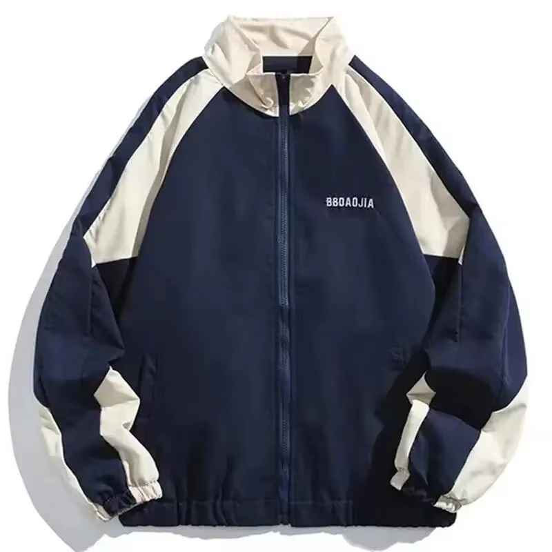 Veste d'Université pour Homme et Femme, Coupe-Vent de Style Hip Hop, Patchwork, Mode Printemps-Autom