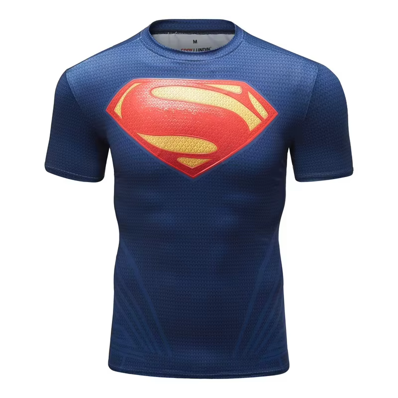 T-shirt décontracté Superman 2026 à manches courtes pour homme, costume de cosplay, t-shirt de sport