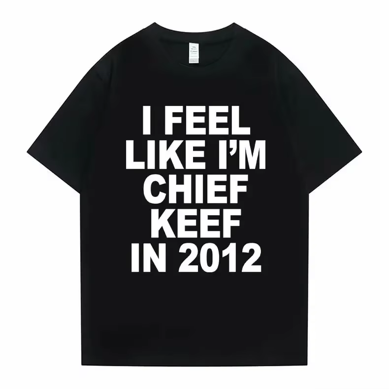 Grande taille femmes Hip Hop surdimensionné t-shirts j'aime je fais chef Keef en 2012 impression gra
