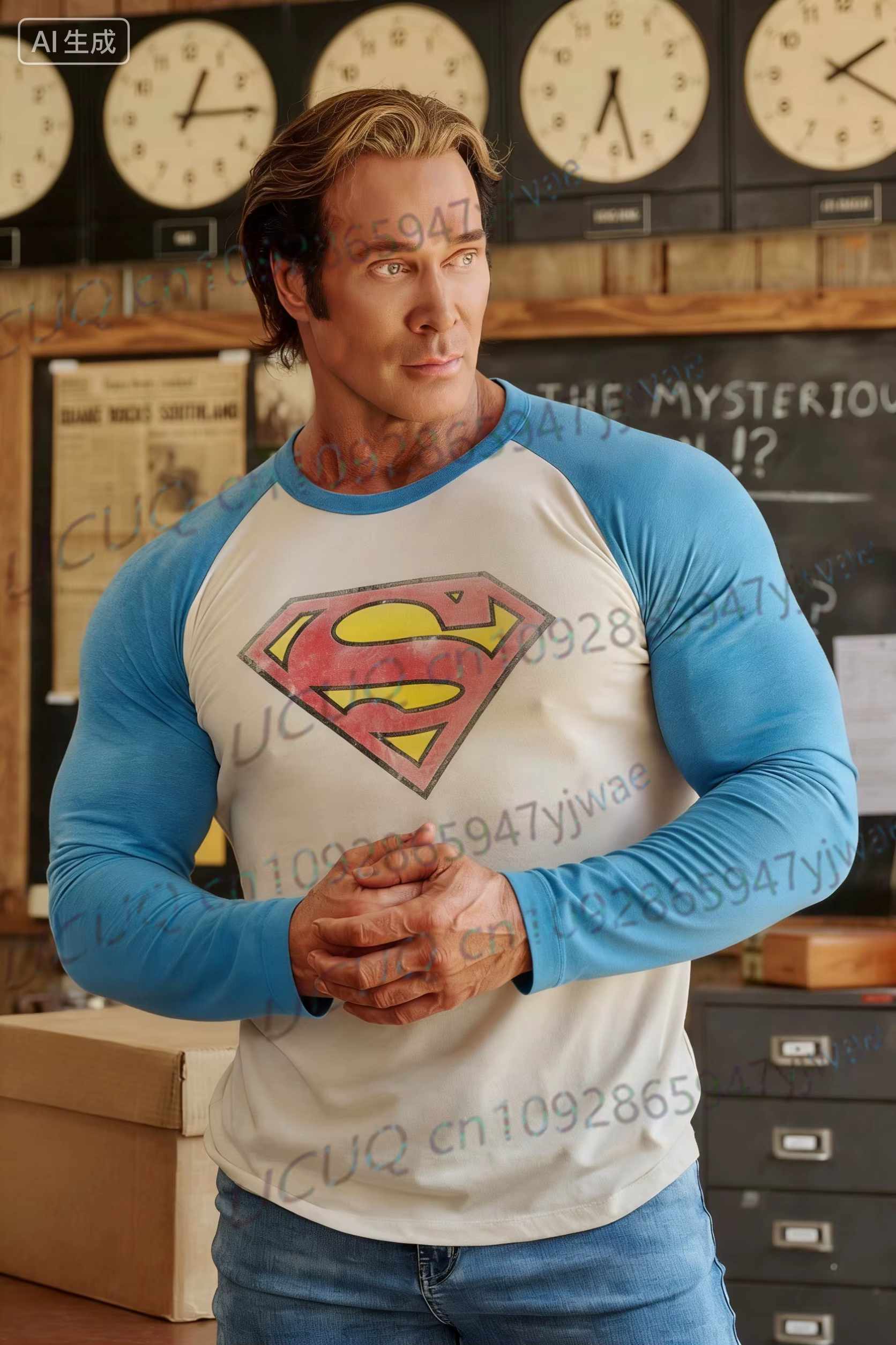 SUPERMAN – maillot de fitness pour hommes, édition limitée, vêtements de sport, de course, de muscul