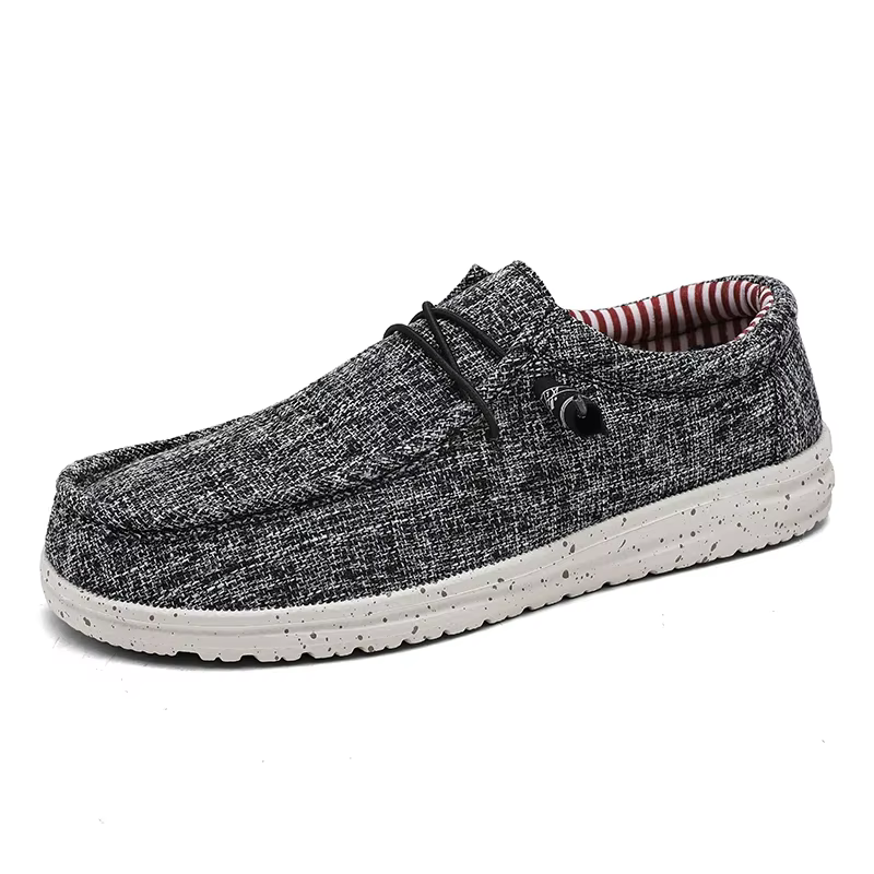 Baskets de loisirs légères et respirantes pour hommes, chaussures en toile d'extérieur, mocassins de