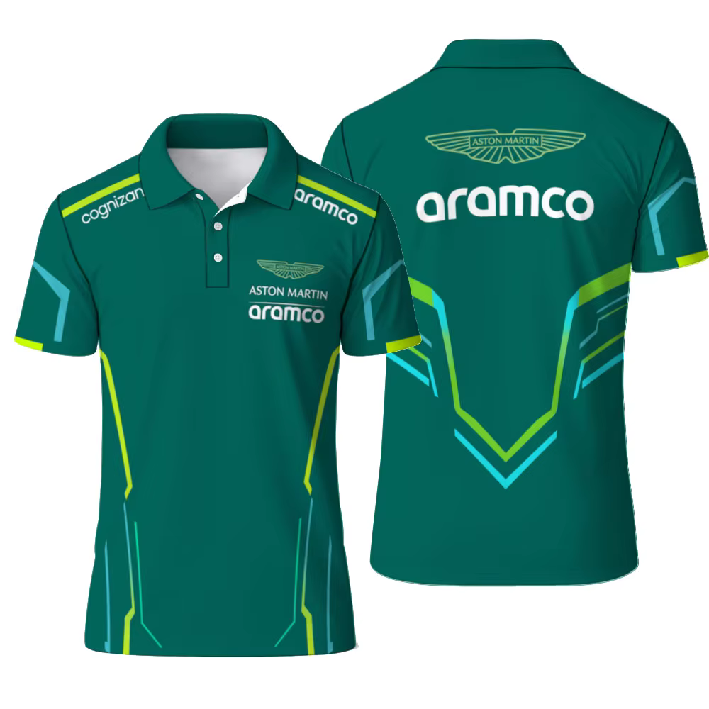 Polo pour homme de l'équipe Aston Martin Racing, manches courtes, été, T-shirt, nouvelle collection 