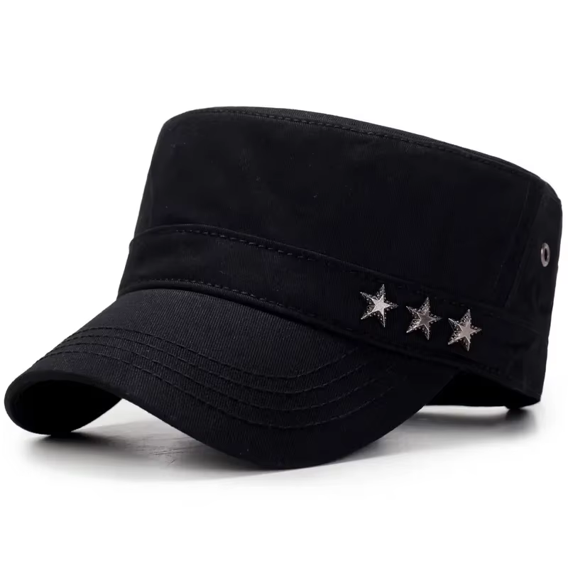 Chapeau militaire en coton délavé pour hommes et femmes, casquette de cadet décontractée, chapeaux p