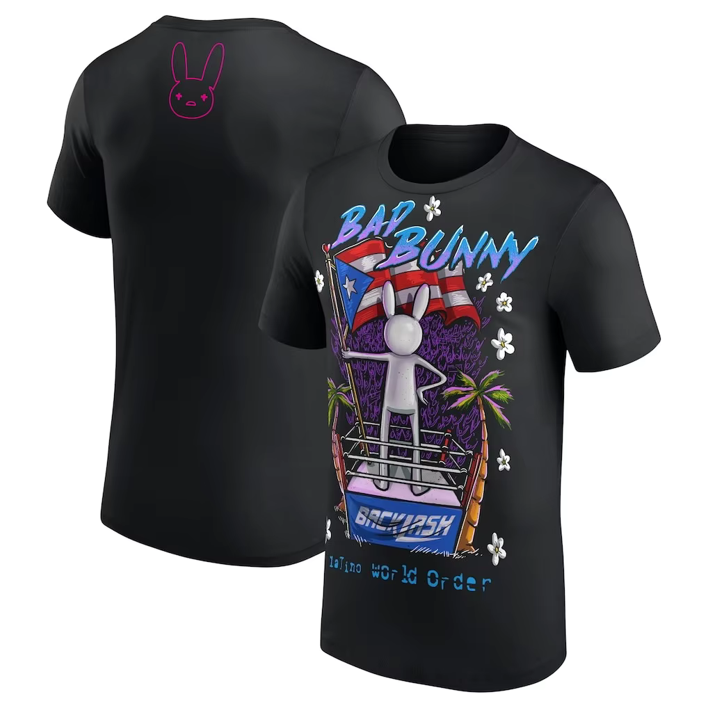 T-shirt Bad Bunny Wrestling pour hommes et femmes, vêtements d'été en coton Y2K, mode Vintage, col r