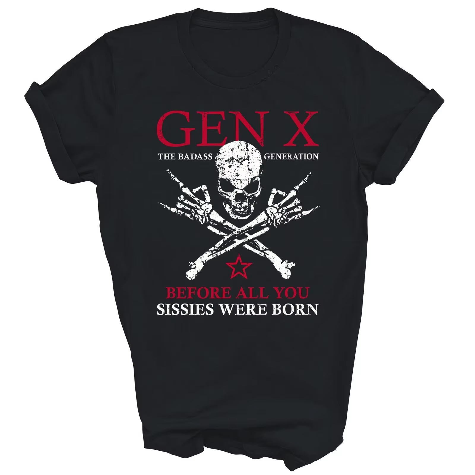 T-shirt pour hommes et femmes de la génération Gen X The Badass Generation, haut d'été humoristique,