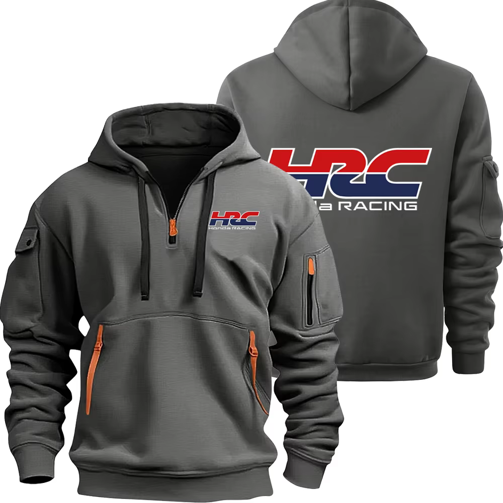 Honda HRC Racing Team hommes demi sweat à capuche avec fermeture éclair printemps automne homme swea