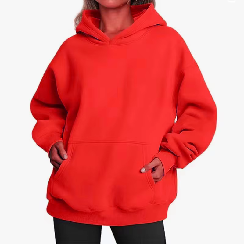 Sweat-shirt à capuche en polaire surdimensionné pour hommes et femmes, pull chaud, plusieurs couleur