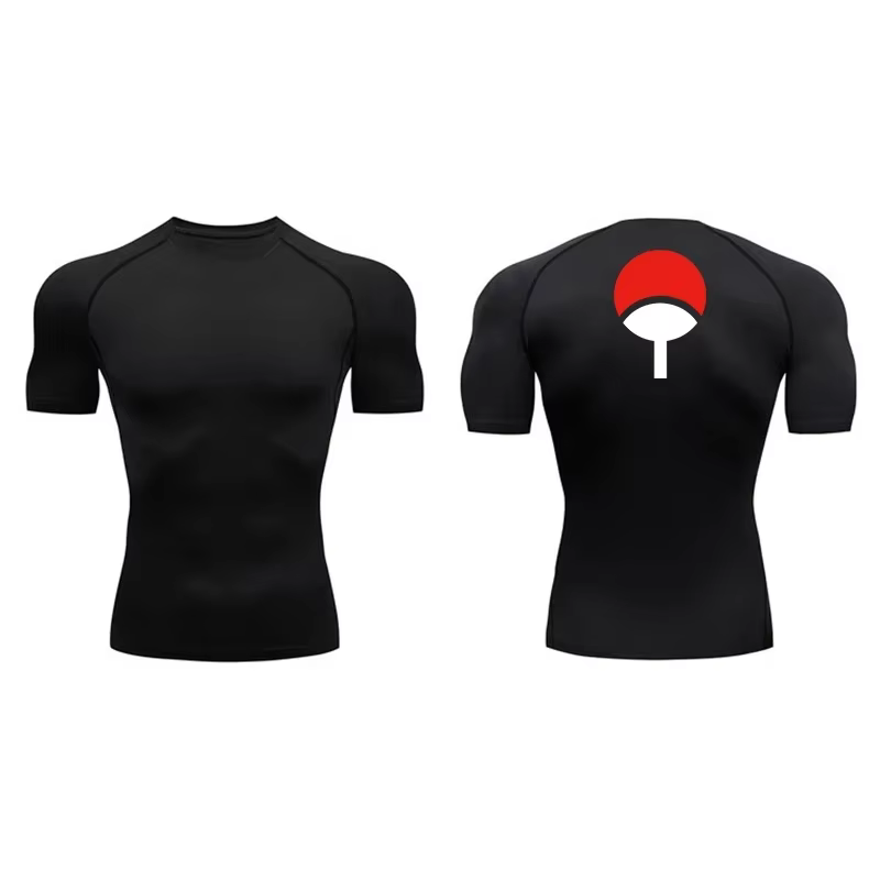 T-shirts de compression graphiques pour hommes, athlétiques, à séchage rapide, anti-UV, extensibles,