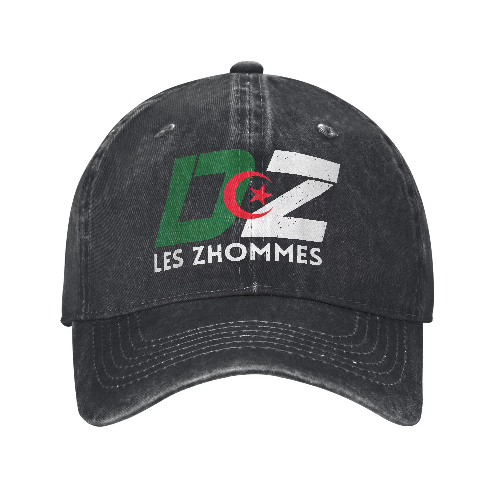 DZ algérie Supporter algérien Djazair casquette de Baseball Vintage en détresse Denim lavé afrique a